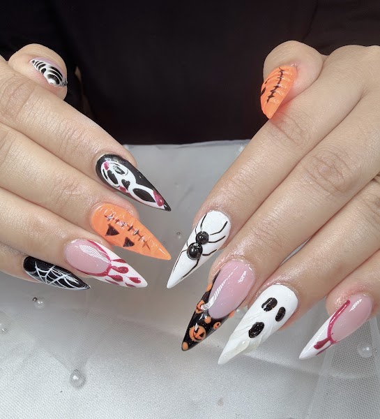 Spooky Season — Halloween themed stiletto nails